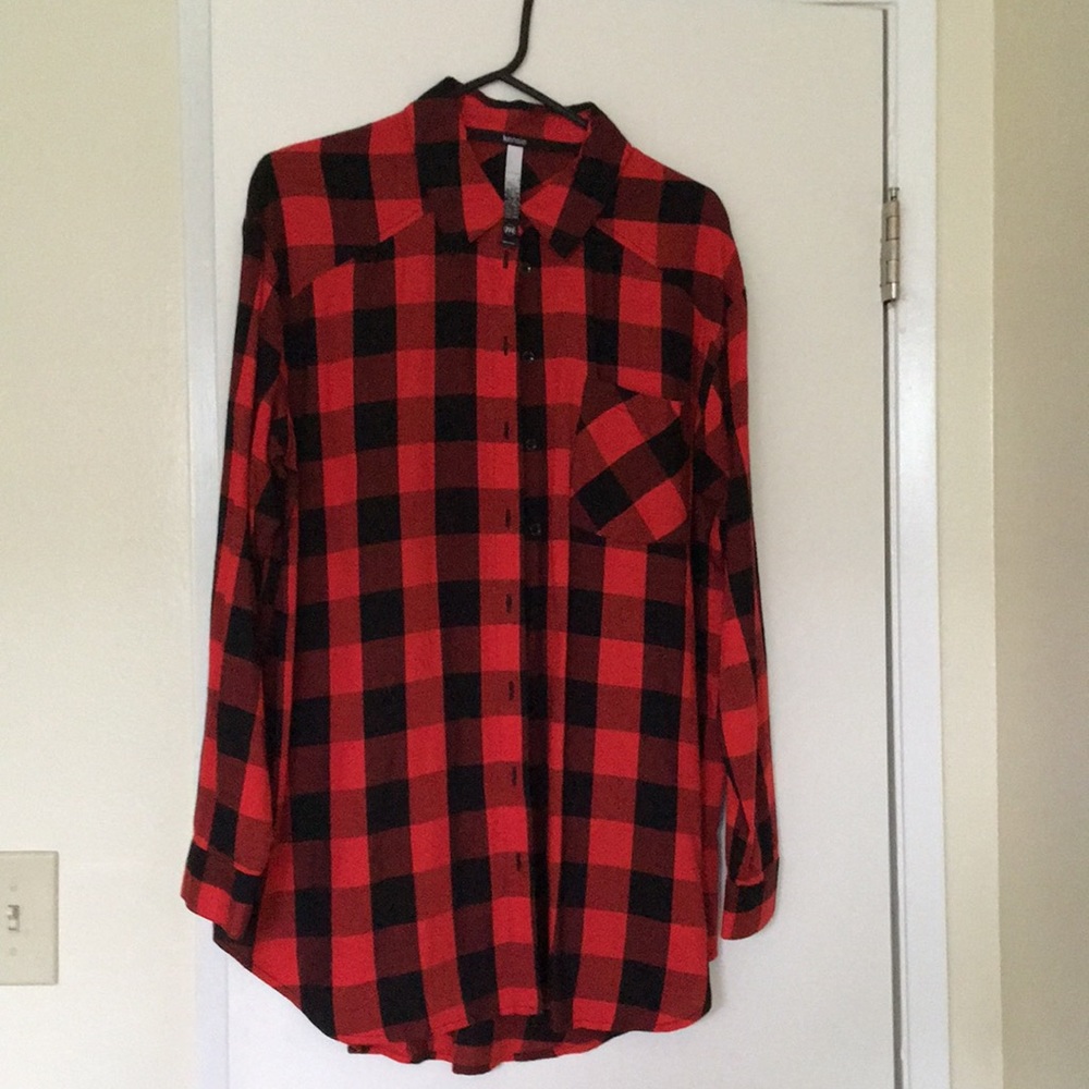 Red and black flannel.